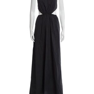 STAUD Black Backless Maxi Dress
